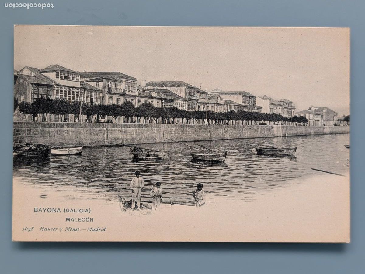 Postales: RARA POSTAL BAYONA N&ordm; 1648 MALECON ED HAUSER Y MENET PONTEVEDRA VIGO GALICIA