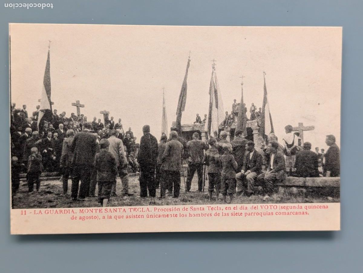 Postales: RARA POSTAL BAYONA N&ordm; 11 LA GUARDIA MONTE SANTA TECLA PROCESION ED THOMAS PONTEVEDRA VIGO GALICIA