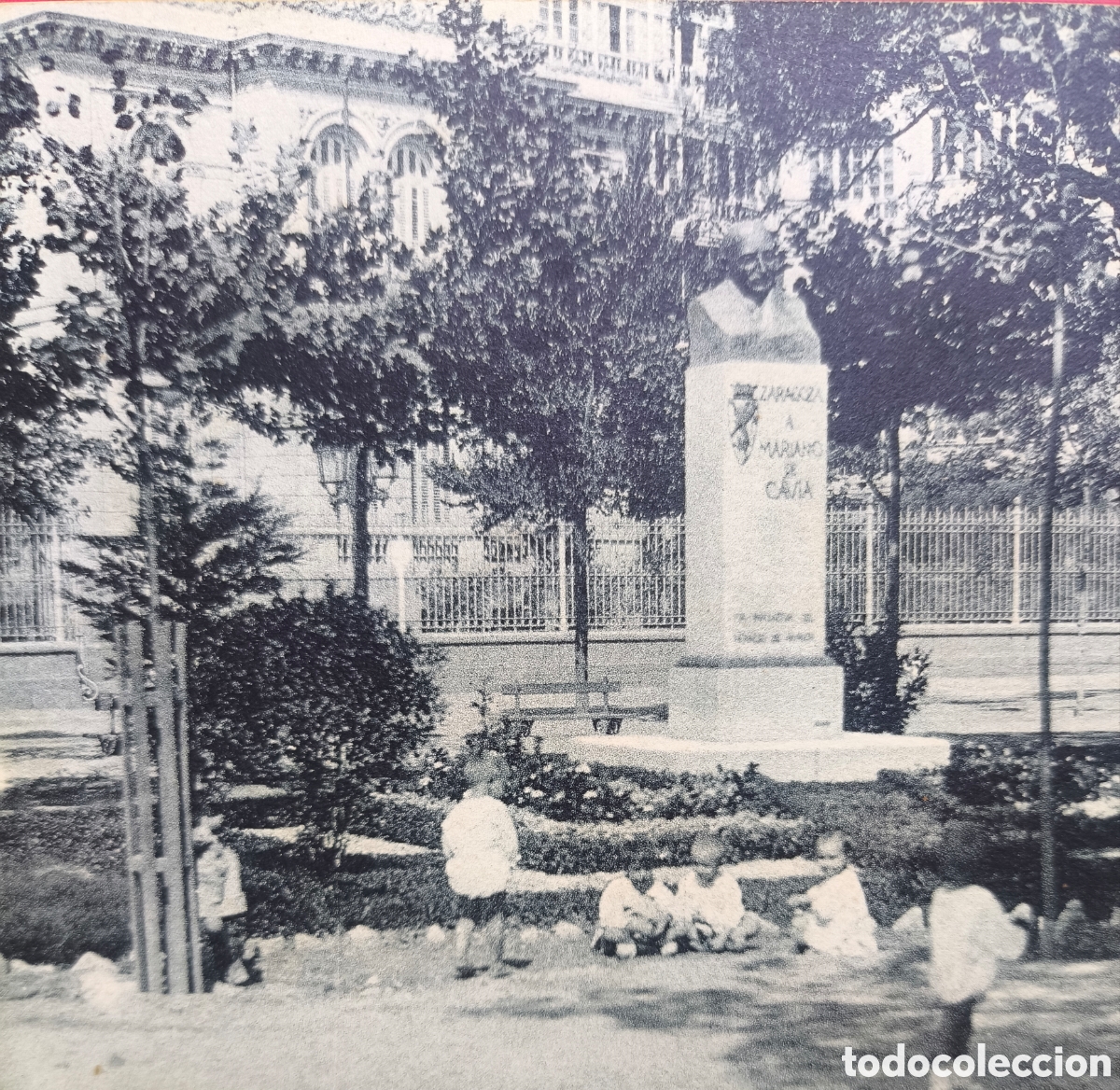 Postales: ZARAGOZA MONUMENTO A MARIANO DE CAVIA POSTAL CIRCULADA FOTOTIPIA 1922