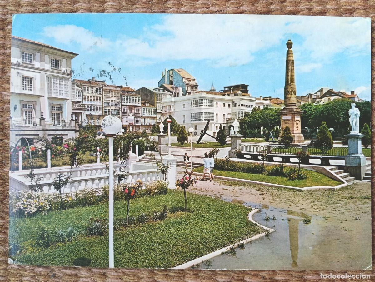Postkarten: EL FERROL DEL CAUDILLO - CORU&Ntilde;A - JARDINES DE SAN FRANCISCO - ED. ARRIBAS