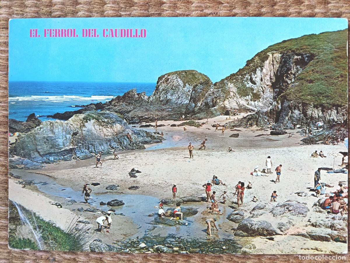Cartes Postales: EL FERROL DEL CAUDILLO - CORU&Ntilde;A - PLAYA DE VALDOVI&Ntilde;O - ED. PARIS
