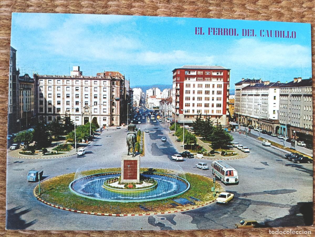 Postales: EL FERROL DEL CAUDILLO - CORU&Ntilde;A - PLAZA DE ESPA&Ntilde;A - ED. PARIS