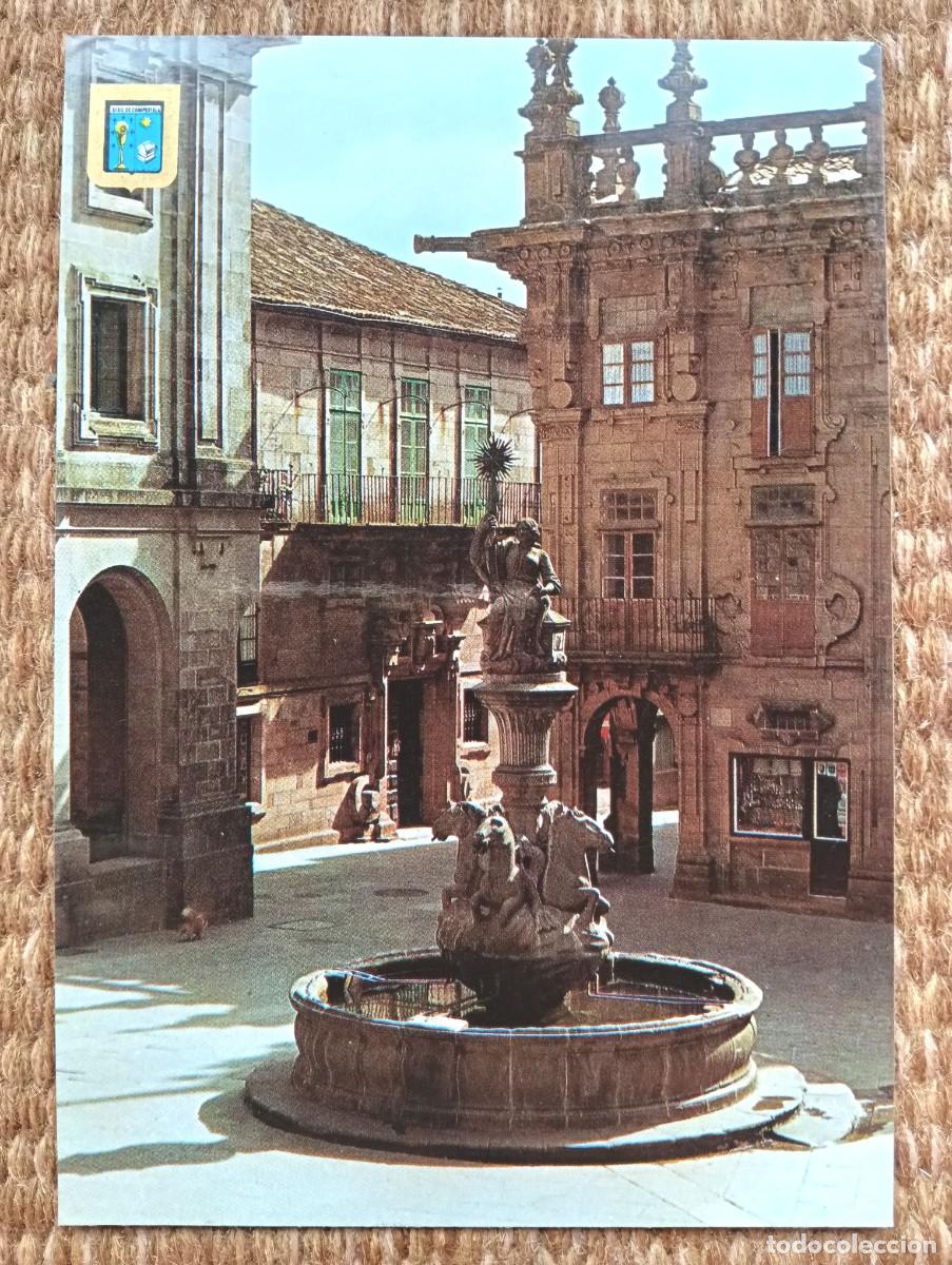 Postales: SANTIAGO DE COMPOSTELA - FUENTE DE LOS CABALLOS - ED. DOMINGUEZ