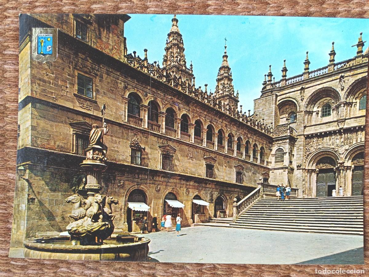 Postales: SANTIAGO DE COMPOSTELA - PLAZA DE LAS PLATERIAS - ED. DOMINGUEZ