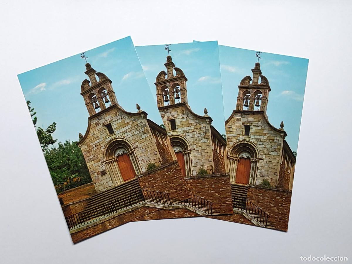 Postales: Lote 3 postales PORTOMAR&Iacute;N, LUGO, N⁰ 77 IGLESIA. Tarjetas nuevas antigua de ARRIBAS