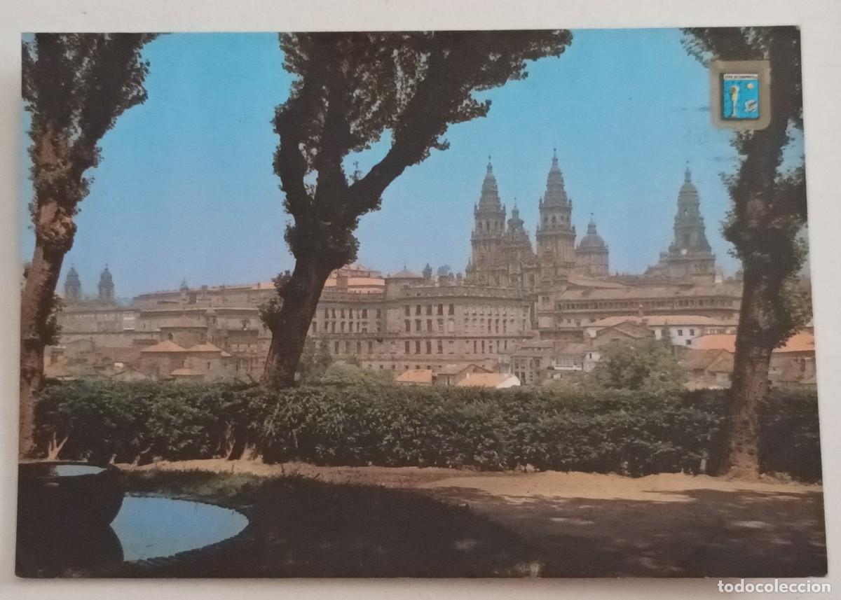 Postales: SANTIAGO DE COMPOSTELA (LA CORU&Ntilde;A). VISTA GENERAL DESDE EL MIRADOR DE LA HERRADURA (1981) - FRANQUEO