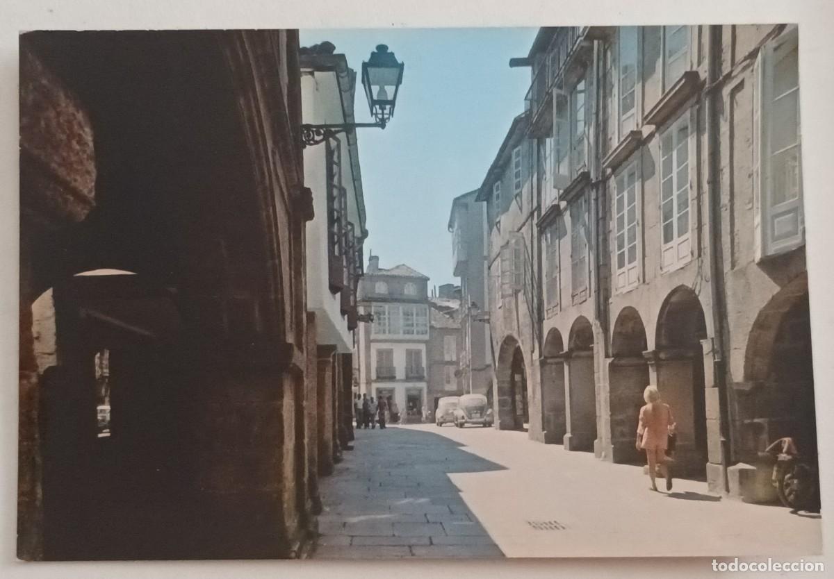 Postales: SANTIAGO DE COMPOSTELA (LA CORU&Ntilde;A). RUA DEL VILLAR (1964) - FRANQUEO DE NEGREIRA