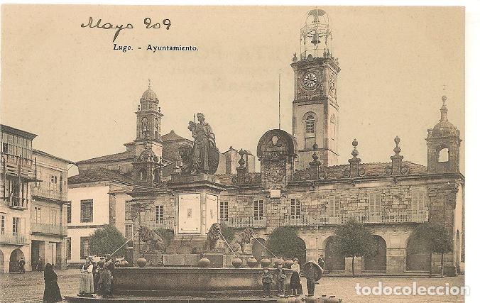 Postais: POSTAL LUGO ayuntamiento , edici&oacute;n EJC, a mano pone mayo 909