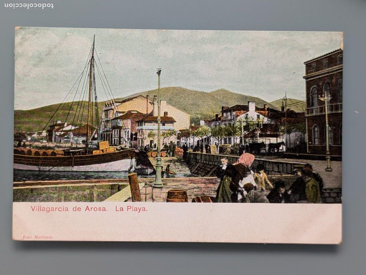 Postales: DIF&Iacute;CIL POSTAL VILLAGARCIA DE AROSA LA PLAYA FOTO MARTINEZ PONTEVEDRA VIGO GALICIA