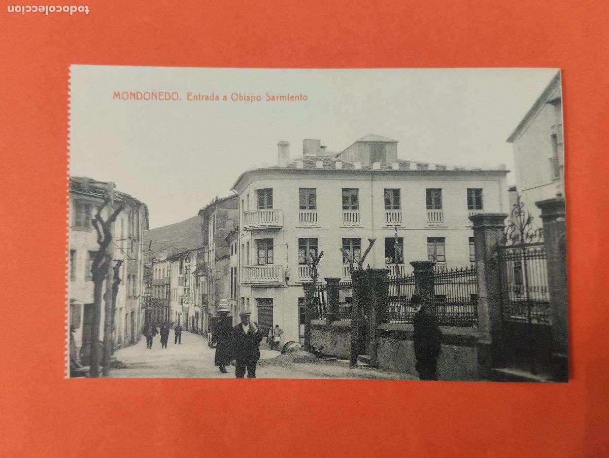 Postales: GALICIA. MONDO&Ntilde;EDO (LUGO). ENTRADA A OBISPO SARMIENTO.