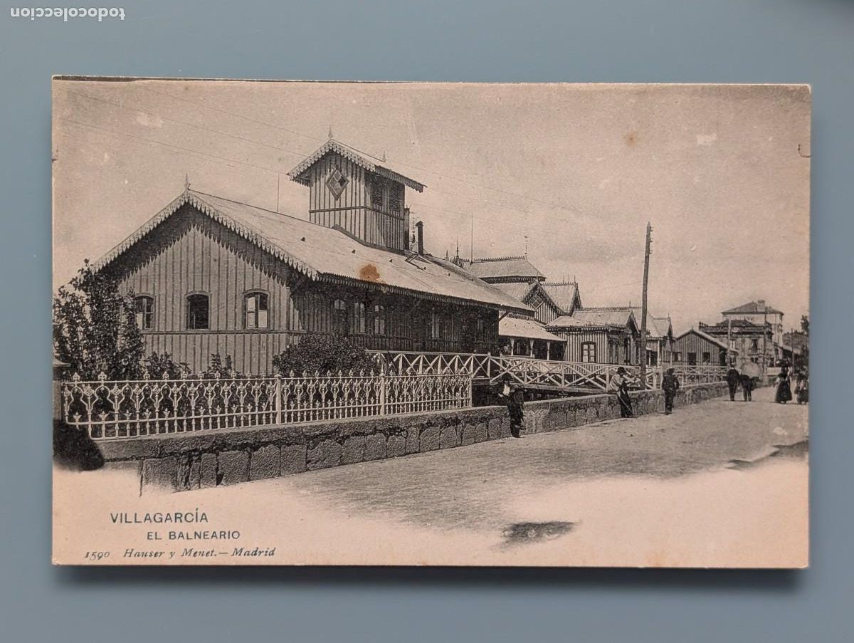 Postales: POSTAL VILLAGARCIA N&ordm; 1590 EL BALNEARIO ED HAUSER Y MENET PONTEVEDRA VIGO PERFECTA CONSER