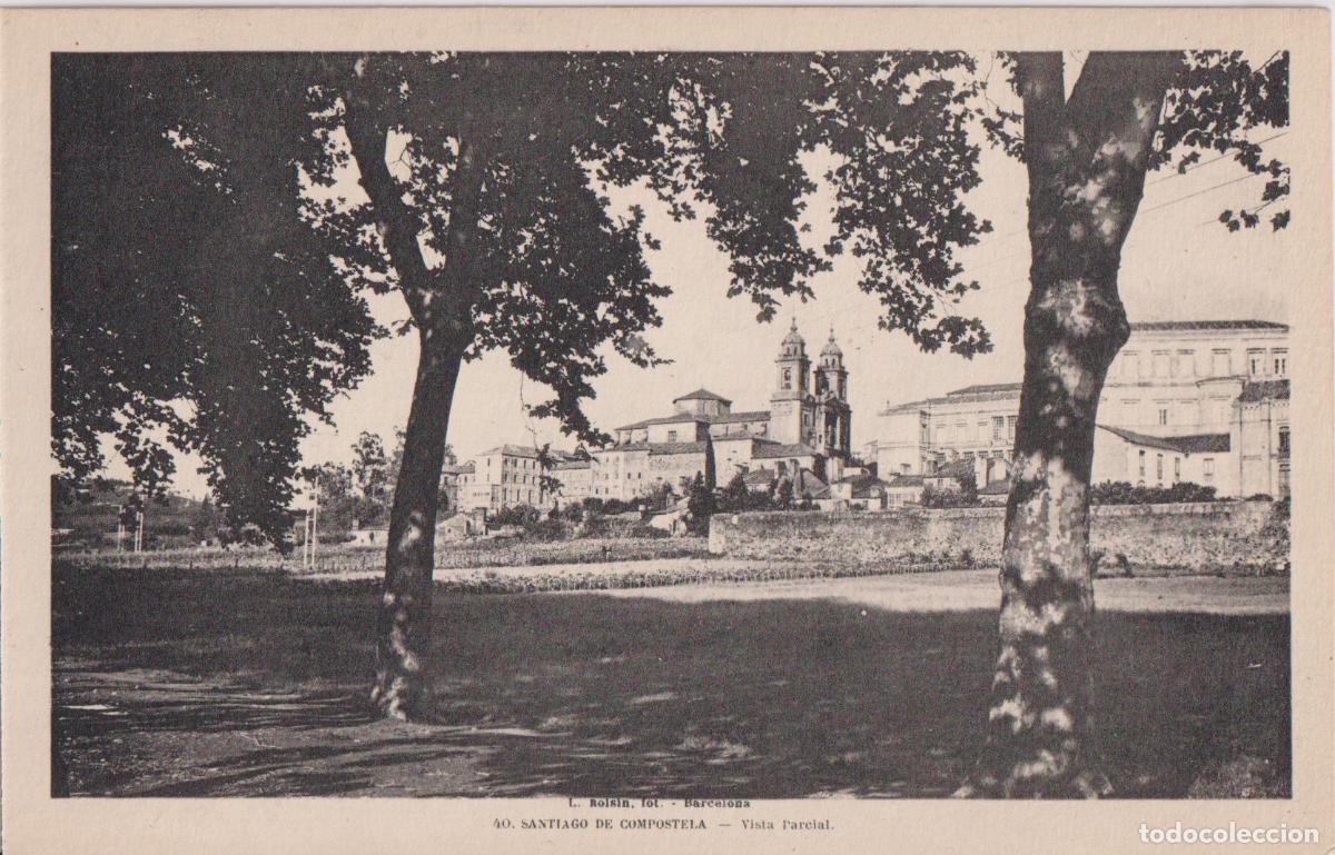 Postales: SANTIAGO DE COMPOSTELA, VISTA PARCIAL &ndash; L.ROISIN FOT. N&ordm;40 &ndash; S/C