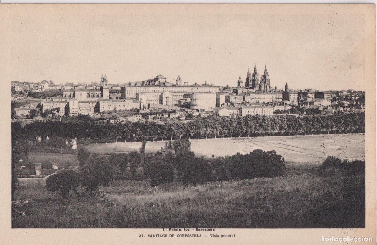 Postales: SANTIAGO DE COMPOSTELA, VISTA GENERAL &ndash; L.ROISIN FOT. N&ordm;21 &ndash; S/C
