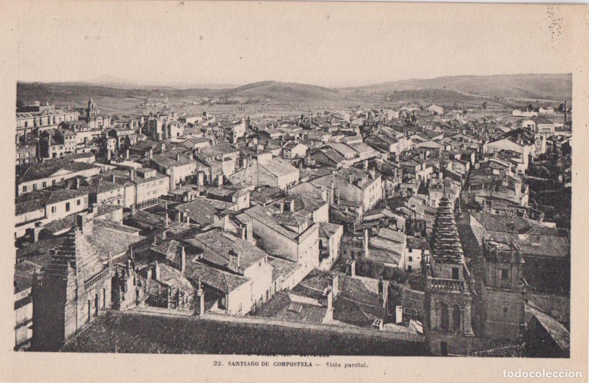 Postales: SANTIAGO DE COMPOSTELA, VISTA PARCIAL &ndash; L.ROISIN FOT. N&ordm;22 &ndash; S/C