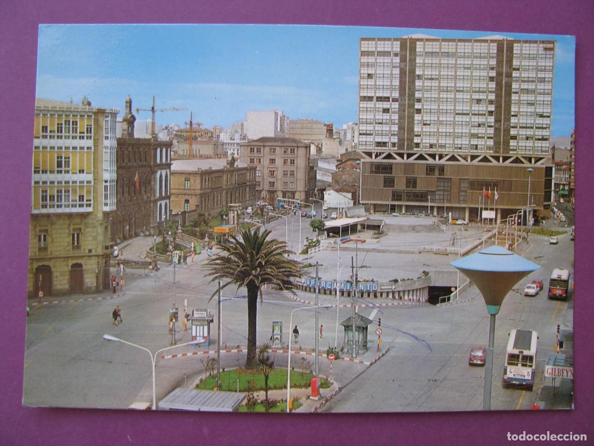 Postales: POSTAL DE LA CORU&Ntilde;A. PLAZA DE PONTEVEDRA. FAMA 1973. ESCRITA