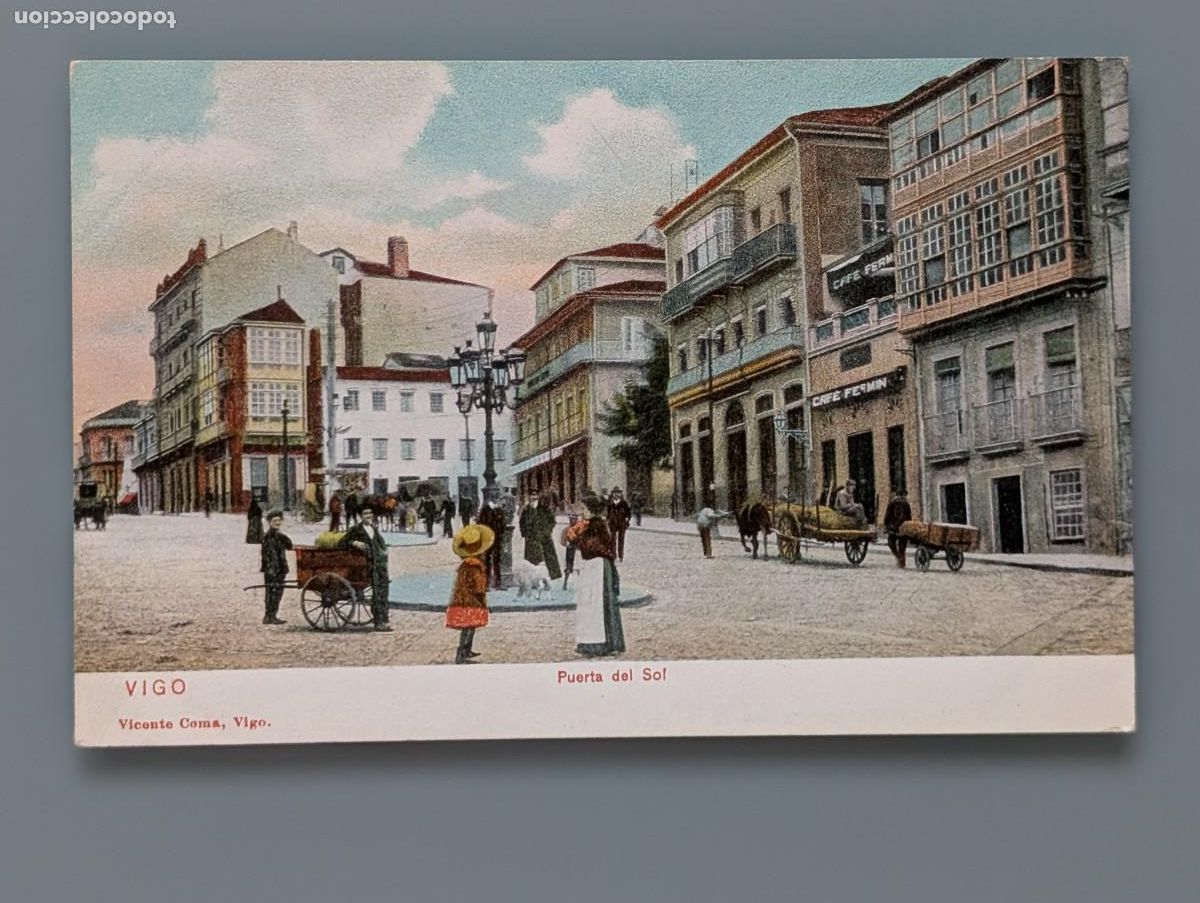 Postales: RARA POSTAL VIGO PUERTA DEL SOL EDI VICENTE COMA PONTEVEDRA PERFECTA CONSERV