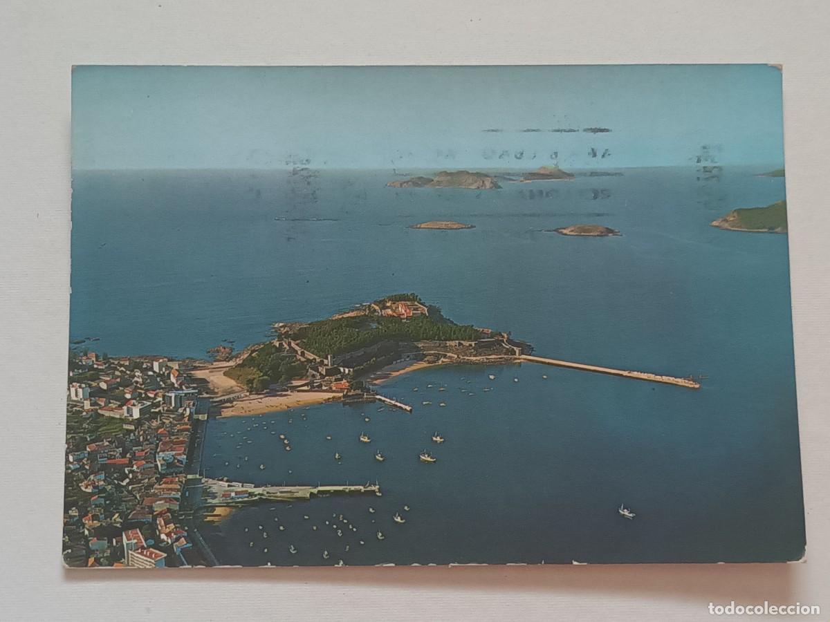 Postales: BAYONA (PONTEVEDRA). VISTA AEREA (1971) - BONITO FRANQUEO