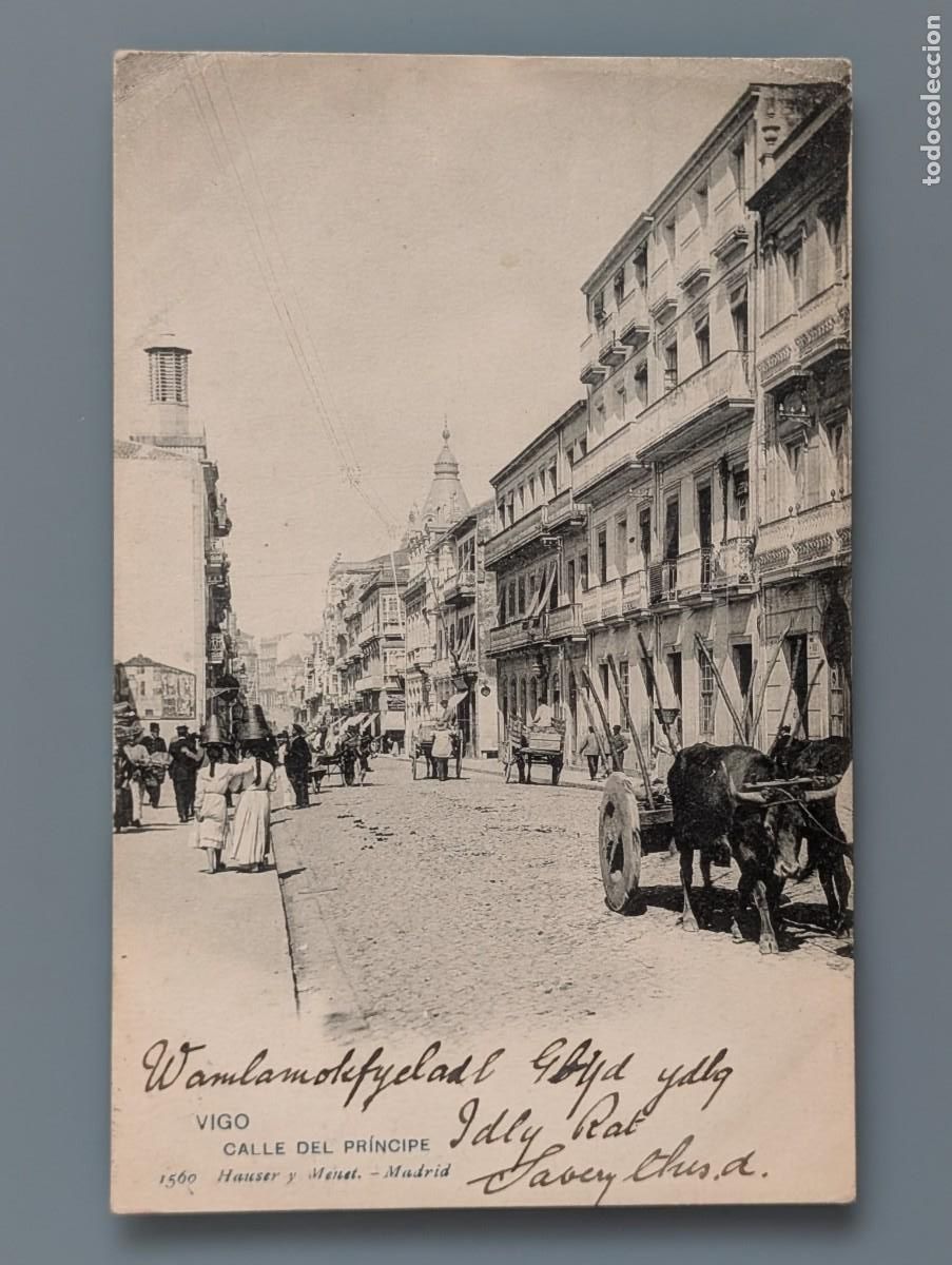 Postales: POSTAL VIGO N&ordm; 1560 CALLE DEL PRINCIPE CARRO DE BUEYES ED HAUSER Y MENET PONTEVEDRA PERFECTA CONSERV