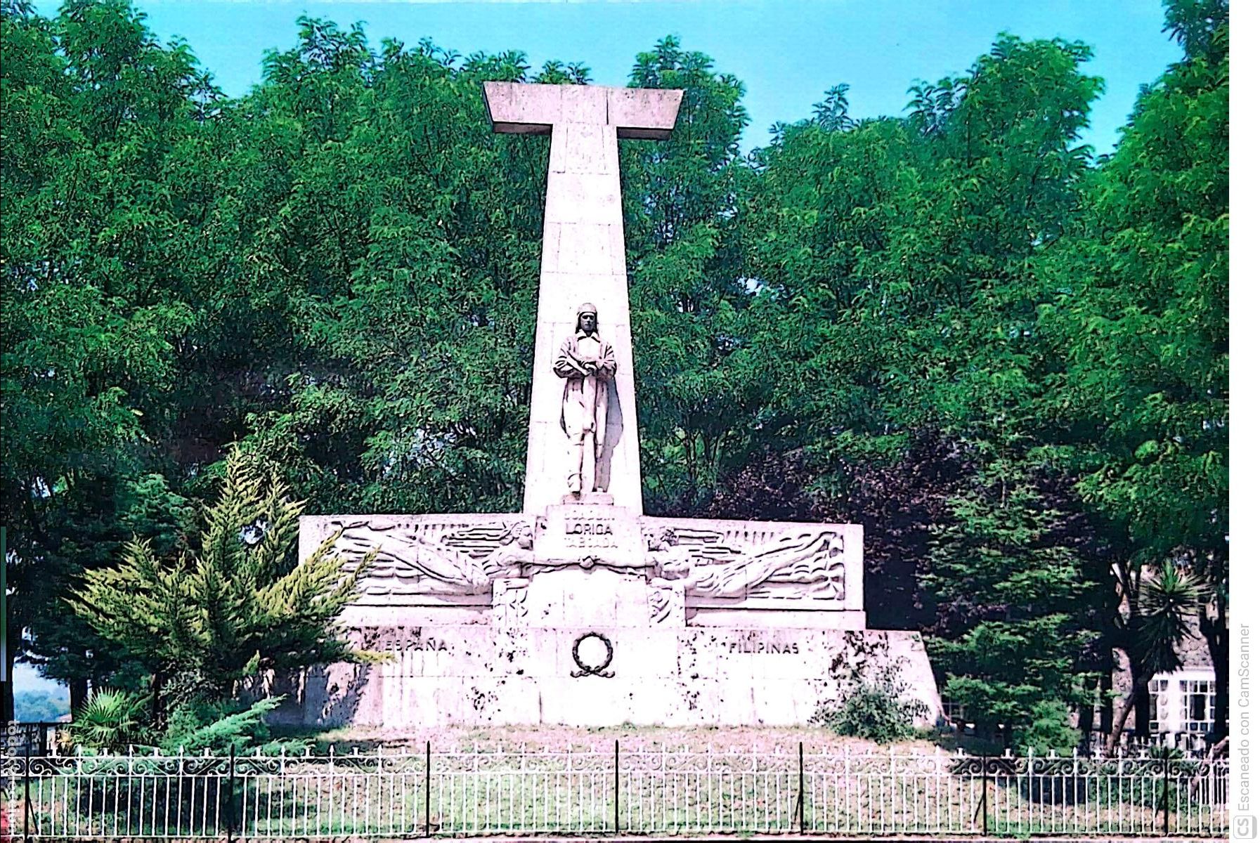 Postales: Lal&iacute;n (Pontevedra). 14 Monumento al Aviador Joaqu&iacute;n L&oacute;riga. Ed. Arribas. Nueva. Color