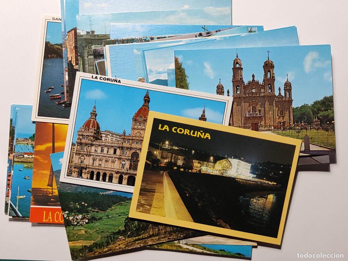 Postales: Lote 40 postales GALICIA, CORU&Ntilde;A PONTEVEDRA BAYONA LA REAL ORENSE VIGO LUGO TOJA GANDARIO CAY&Oacute;N, etc