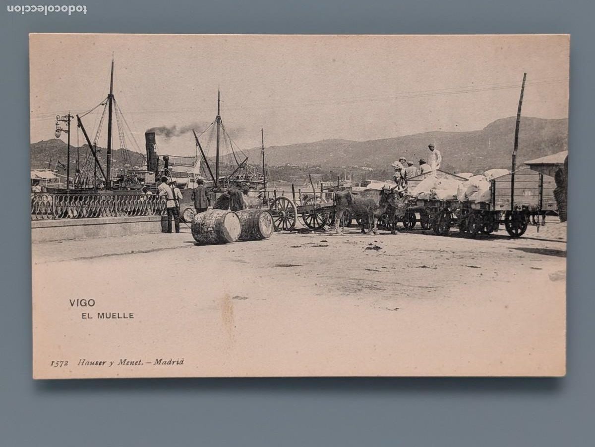 Postales: MUY DIFICIL POSTAL VIGO N&deg; 1572 EL MUELLE BARCOS ED HAUSER Y MENET PONTEVEDRA GALICIA PERFECTA CONS
