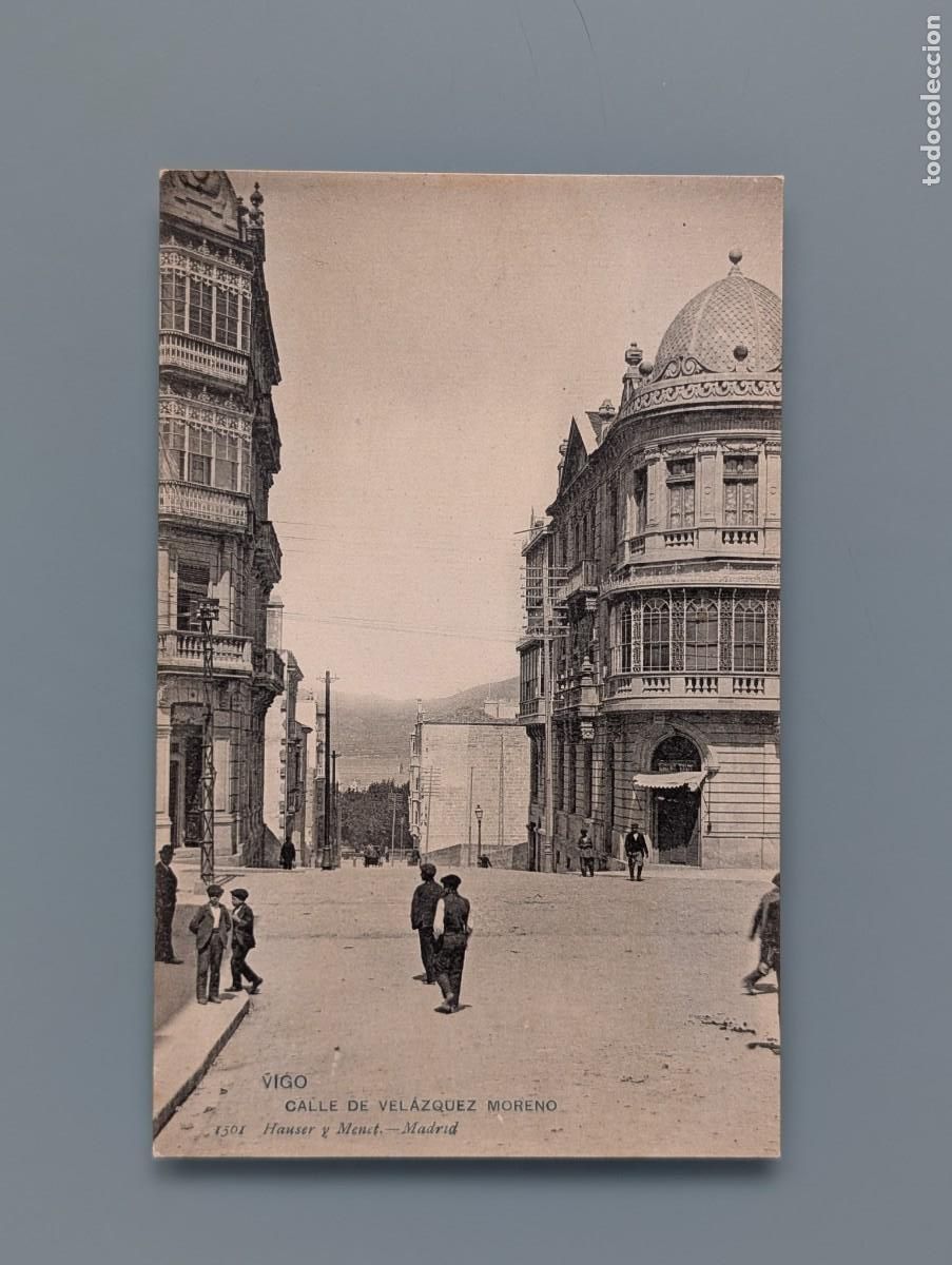 Postales: DIFICIL POSTAL VIGO N&deg; 1561 CALLE DE VEL&Aacute;ZQUEZ MORENO HAUSER MENET PONTEVEDRA GALICIA PERFECTA CONS