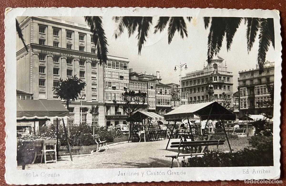 Postales: La Coru&ntilde;a - Jardines y Cant&oacute;n Grande - Ed. Arribas