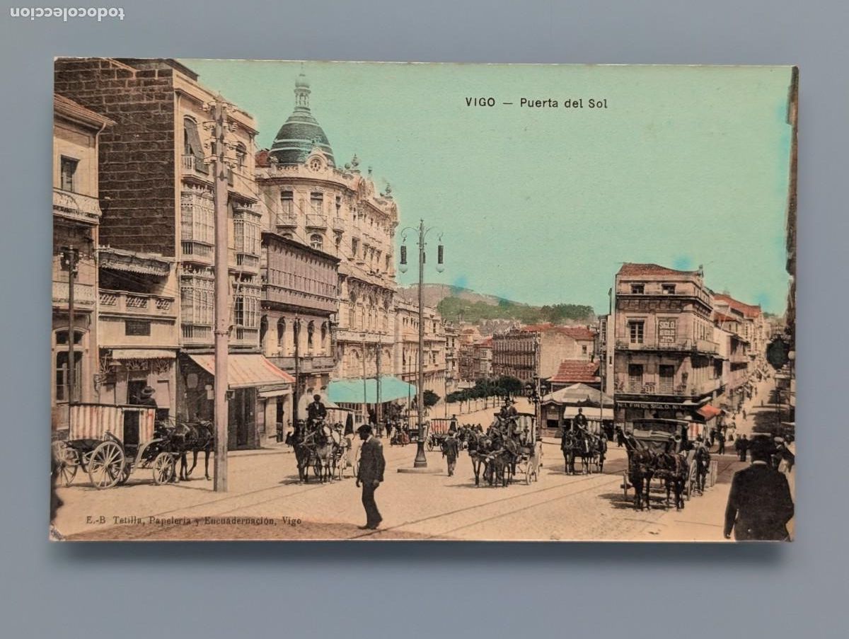 Postales: DIFICIL POSTAL VIGO PUERTA DEL SOL PONTEVEDRA GALICIA PERFECTA CONSERVAC SIN DIVIDIR