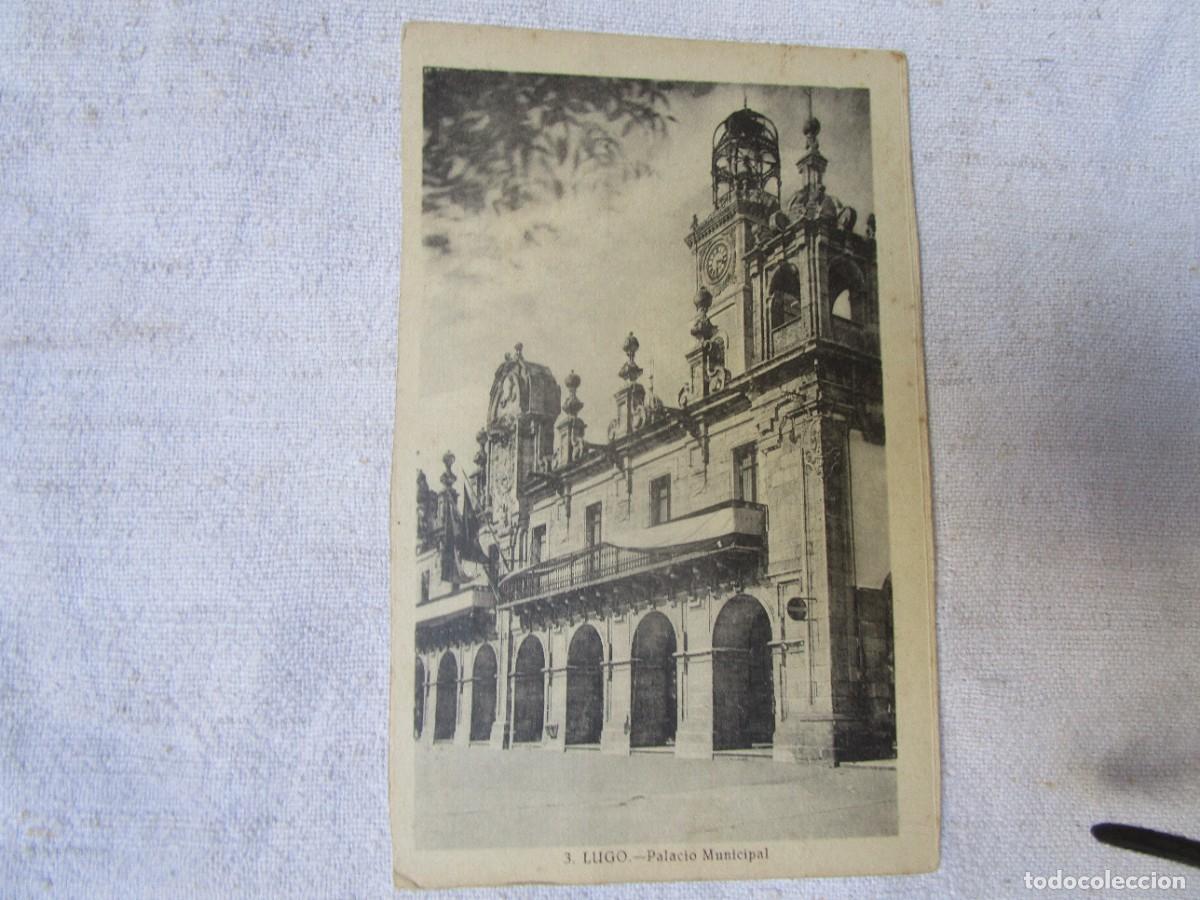 Postales: POSTAL LUGO - PALACIO MUNICIPAL - N&ordm; 3 - EDI ARRIBAS - CIRCULADA 1951. + INFO