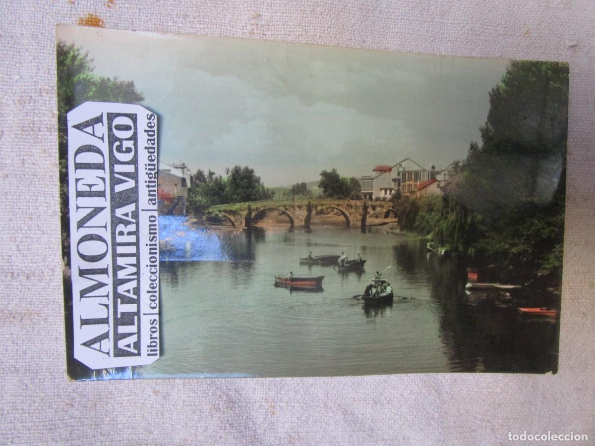 Postales: POSTAL MONFORTE DE LEMOS - LUGO - PUENTE ROMANO SOBRE RIO CABE- N&ordm; 64 ARRIBAS - CIRCULADA 1964. +
