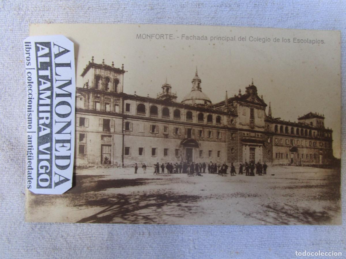 Postales: POSTAL MONFORTE DE LEMOS - LUGO - FACHADA COLEGIO ESCOLAPIOS - EDICIONES CASTRO S/C. +