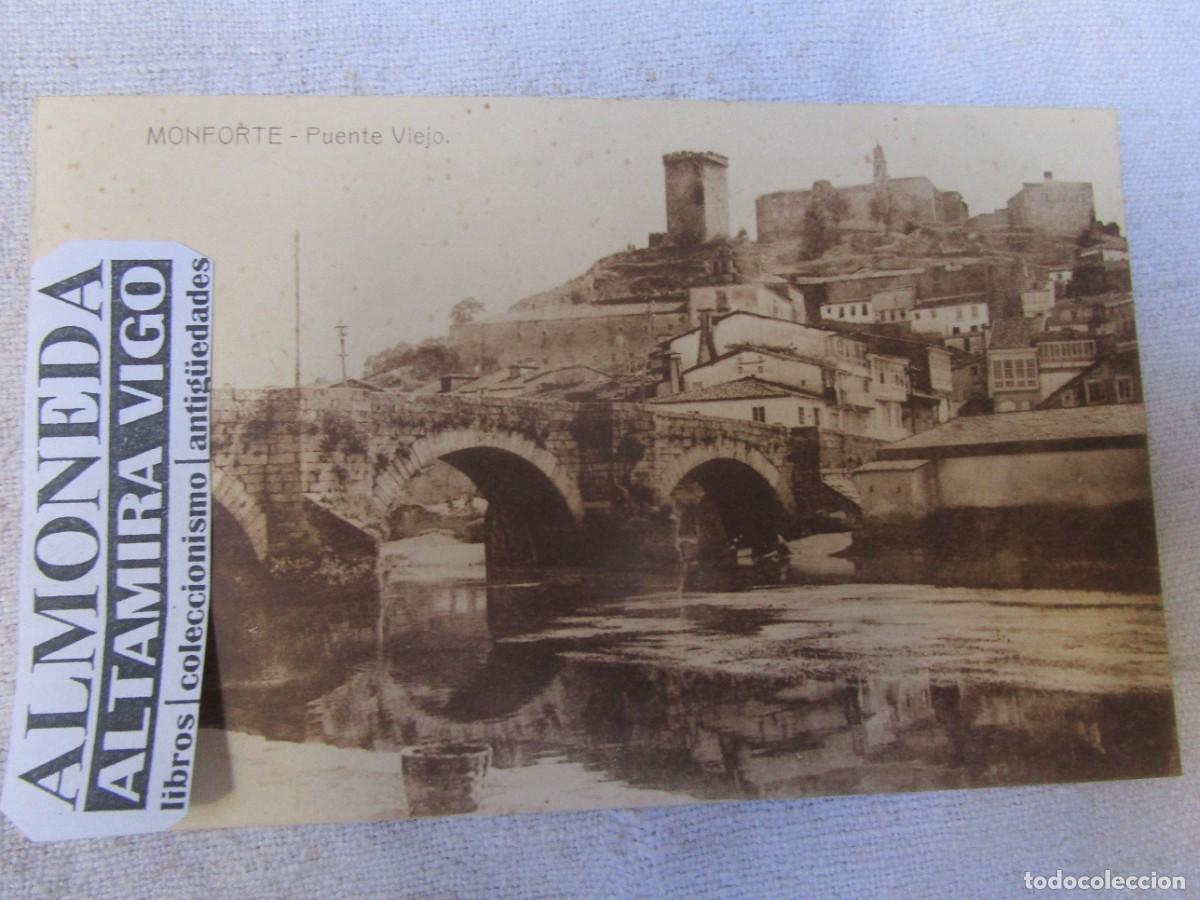 Postales: POSTAL MONFORTE DE LEMOS - LUGO - PUENTE VIEJO - EDICIONES CASTRO S/C. +