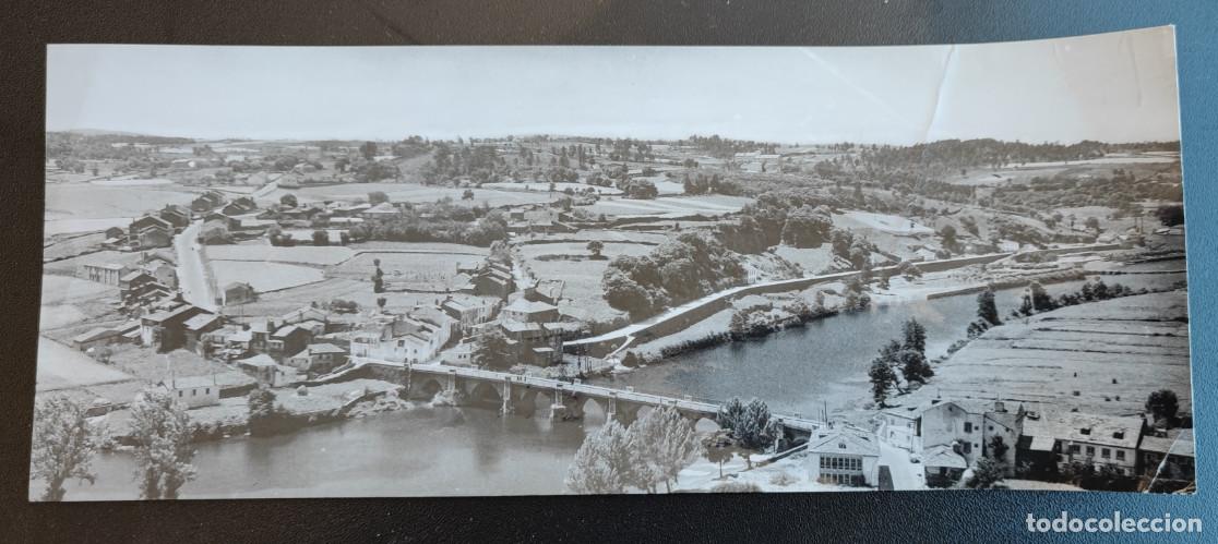 Postales: LUGO, VISTA RIO MI&Ntilde;O, POSTAL PANORAMICA ANTIGUA, 22 X 9 CM APROX.