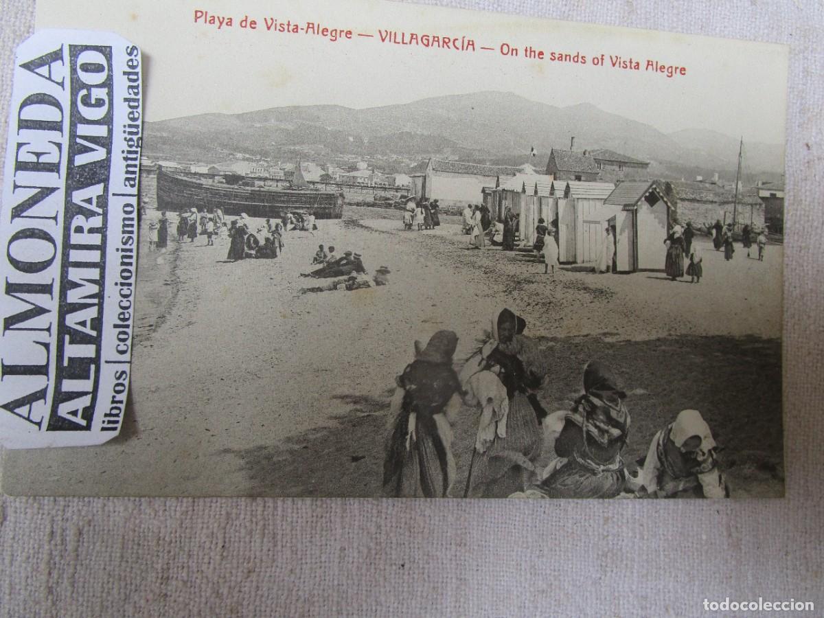 Postales: POSTAL GALICIA- VILLAGARCIA DE AROSA - PLAYA VISTA ALEGRE - EDI. LUIS BOUZA TRILLO - DIVIDIDA S/C.