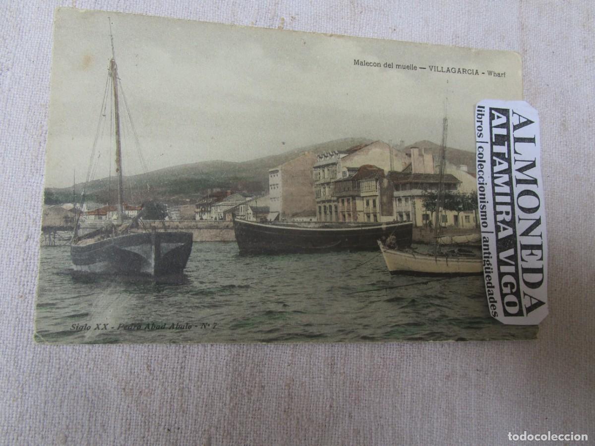 Postales: POSTAL GALICIA - VILLAGARCIA DE AROSA - MALECON DEL MUELLE, EDI PEDRO ABAD ABALO N&ordm; 7 CIRCULADA.