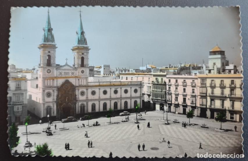 Cartoline: CADIZ, PLAZA JOSE ANTONIO PRIMO DE RIBERA, POSTAL ANTIGUA, 14 X 9 CM APROX.