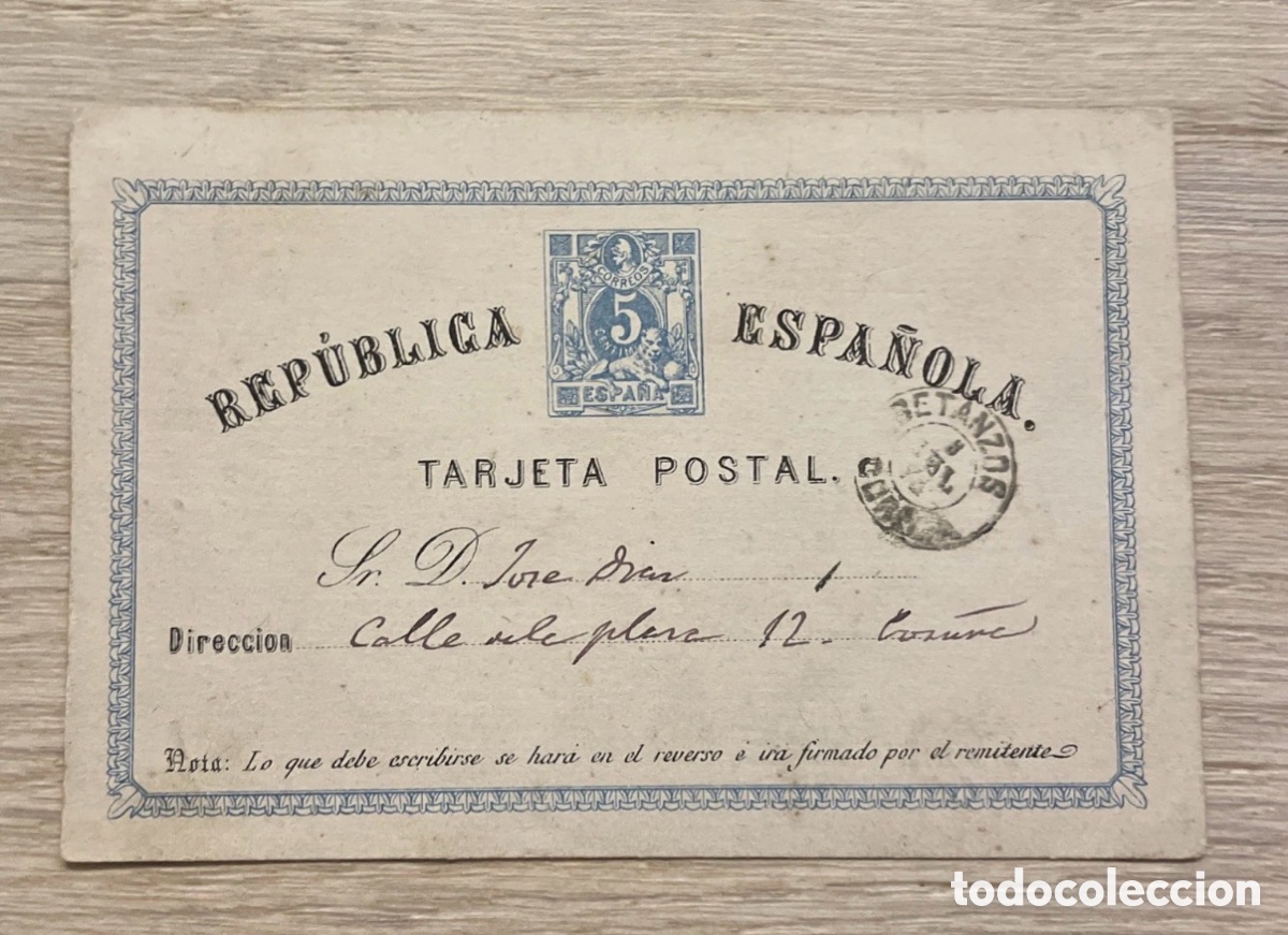Cartes Postales: Tarjeta Postal Espa&ntilde;a 1874