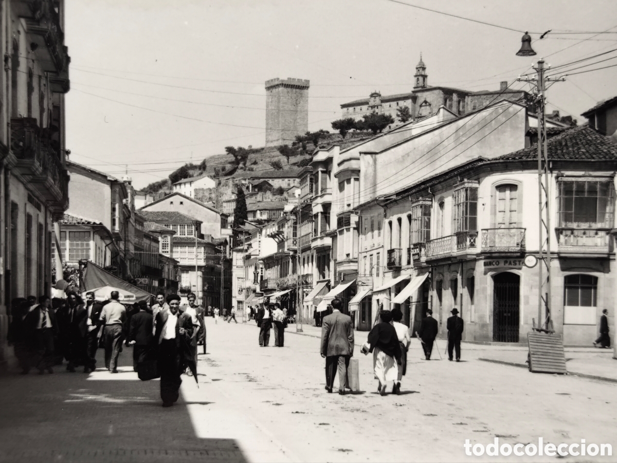 Postales: MONFORTE DE LEMOS RUA DO CARDENAL POSTAL FOTOGR&Aacute;FICA ANIMADA LUGO GALICIA 1960
