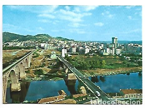 Postkarten: VISTA PARCIAL, PUENTE NUEVO Y VIADUCTO.- ORENSE