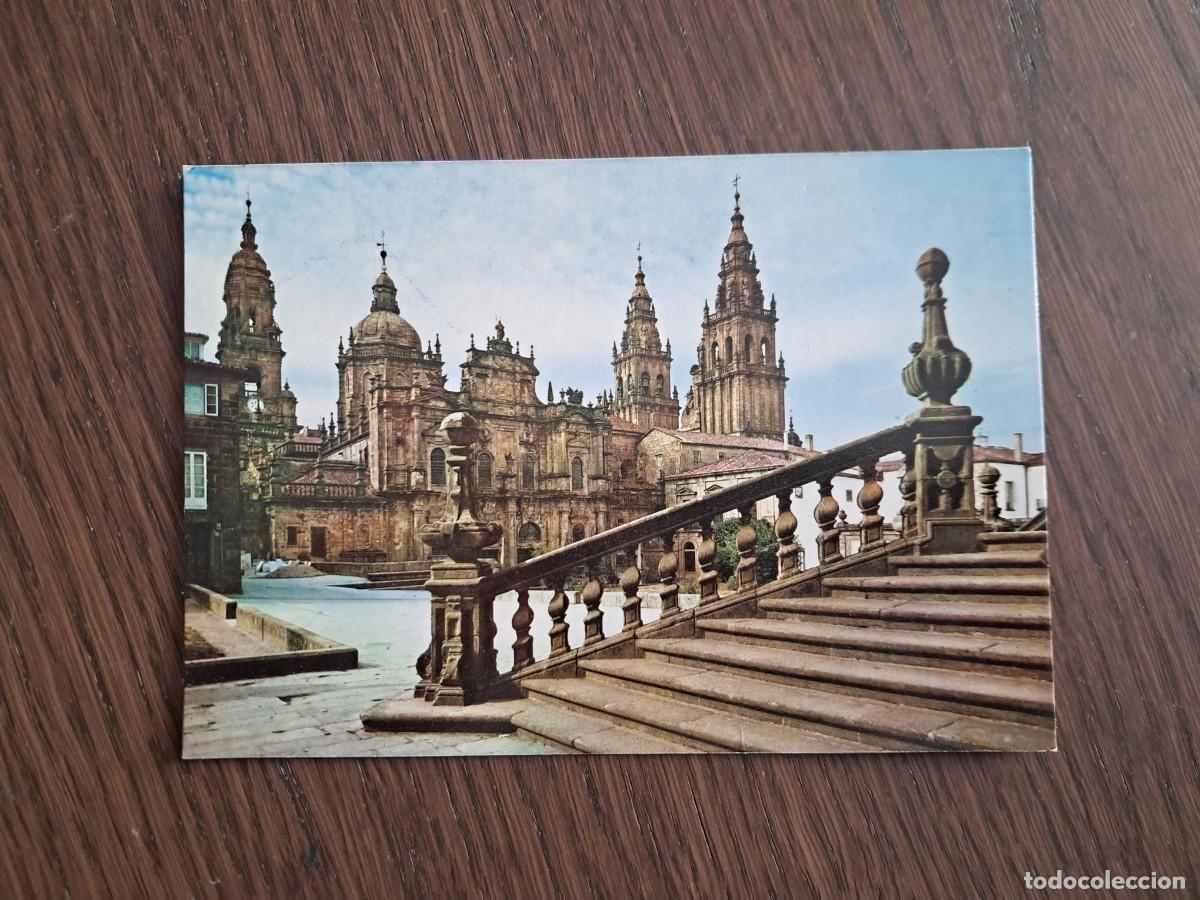 Postales: postal de Espa&ntilde;a, fachada de la azabacher&iacute;a, catedral Santiago de Compostela n&ordm; 2003, a&ntilde;o 1987.