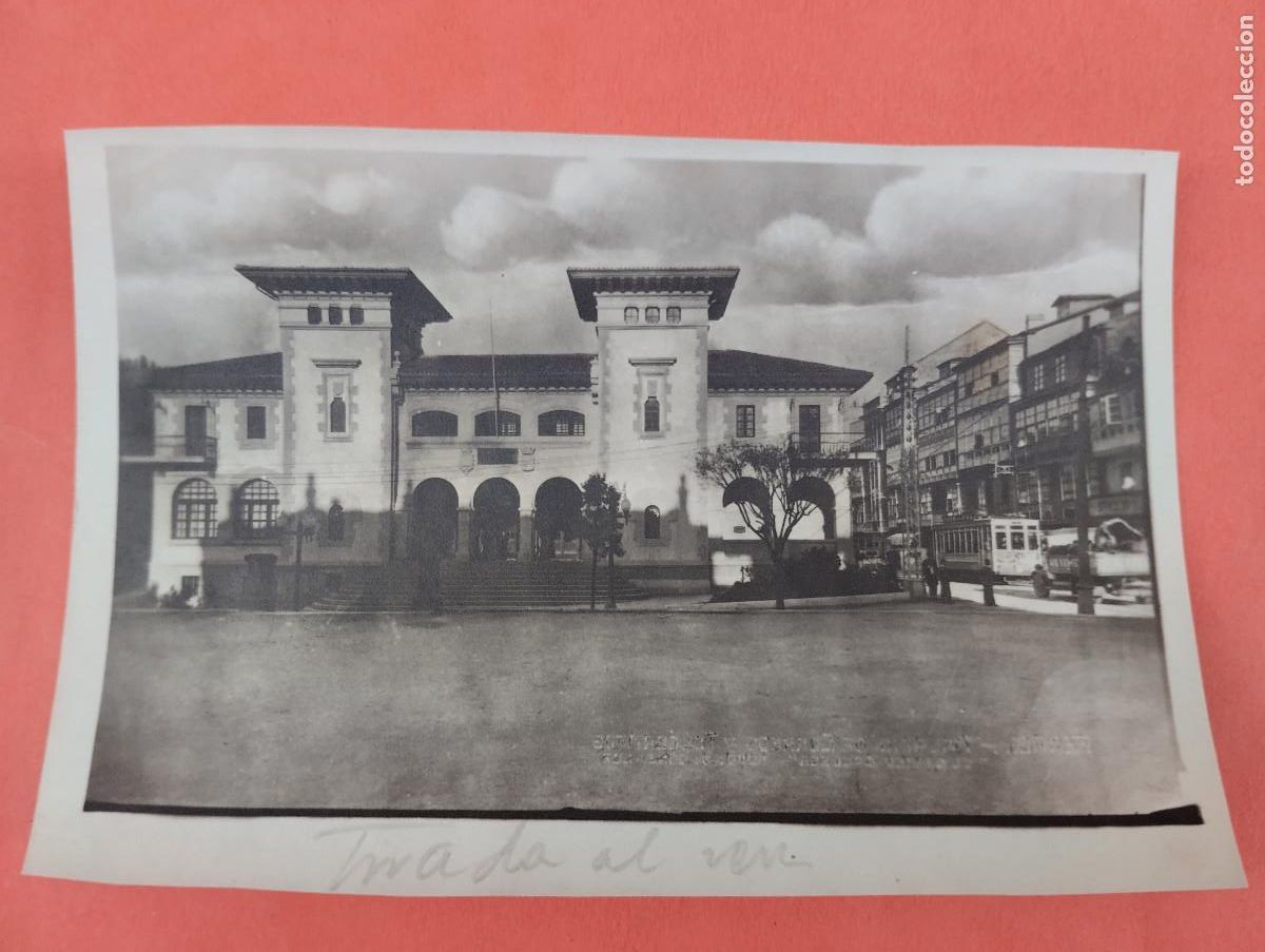 Postales: PRUEBA DE LA POSTAL..EN PAPEL. AL REVES..EL FERROL DEL CAUDILLO- PALACIO DE CORREOS Y TELEGRAFOS
