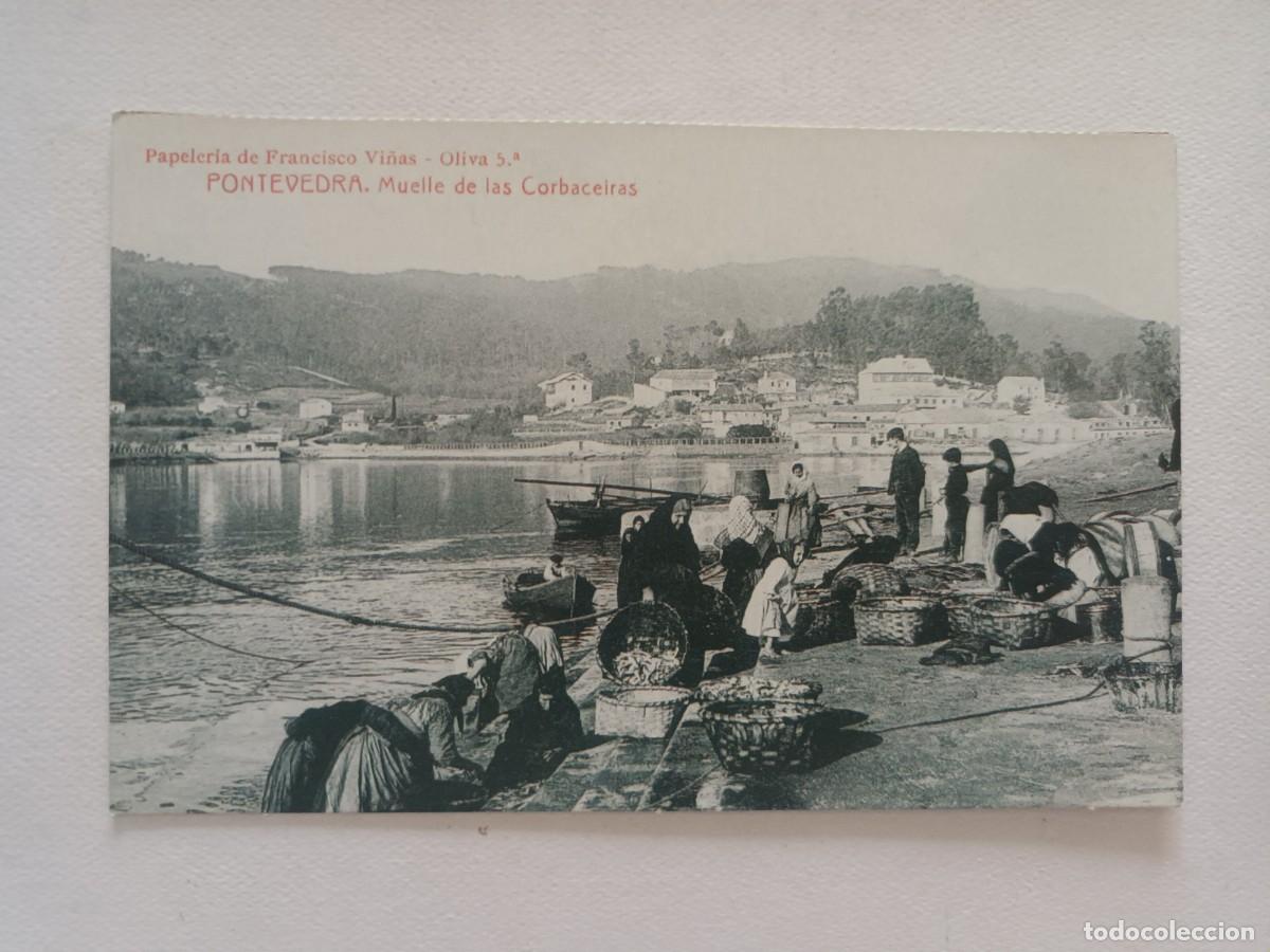 Postales: PONTEVEDRA. MUELLE DE LAS CORBACEIRAS - REPRODUCCION DIARIO DE PONTEVEDRA Y FUNDACION CAIXA GALICIA