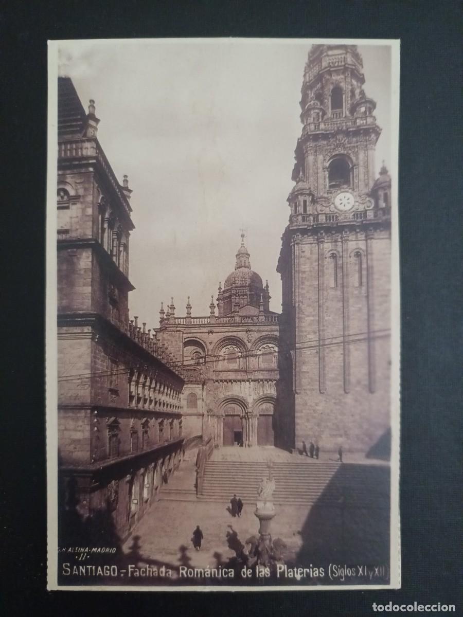 Postales: SANTIAGO DE LA CORU&Ntilde;A (LA CORU&Ntilde;A). FACHADA ROMANICA DE LAS PLATERIAS - REPRODUCCION DIARIO DE PONTEV