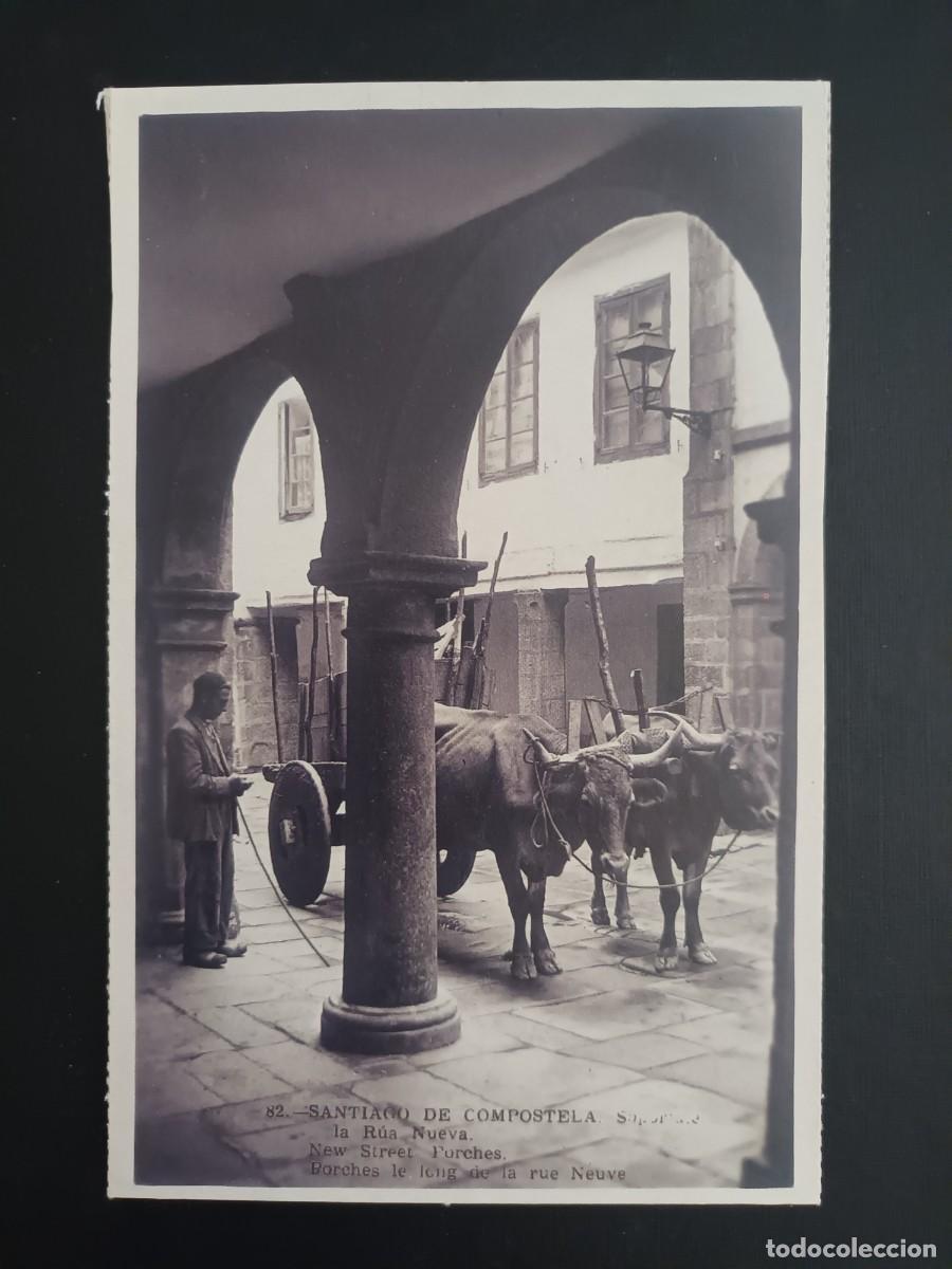 Postales: SANTIAGO DE COMPOSTELA (LA CORU&Ntilde;A). SOPORTALES DE LA RUA NUEVA - REPRODUCCION DIARIO DE PONTEVEDRA Y