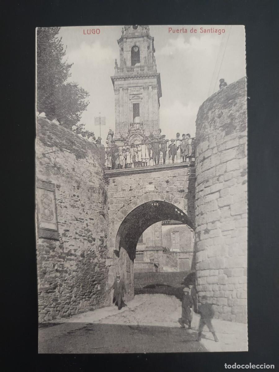 Postales: LUGO. PUERTA DE SANTIAGO - REPRODUCCION DIARIO DE PONTEVEDRA Y FUNDACION CAIXA GALICIA