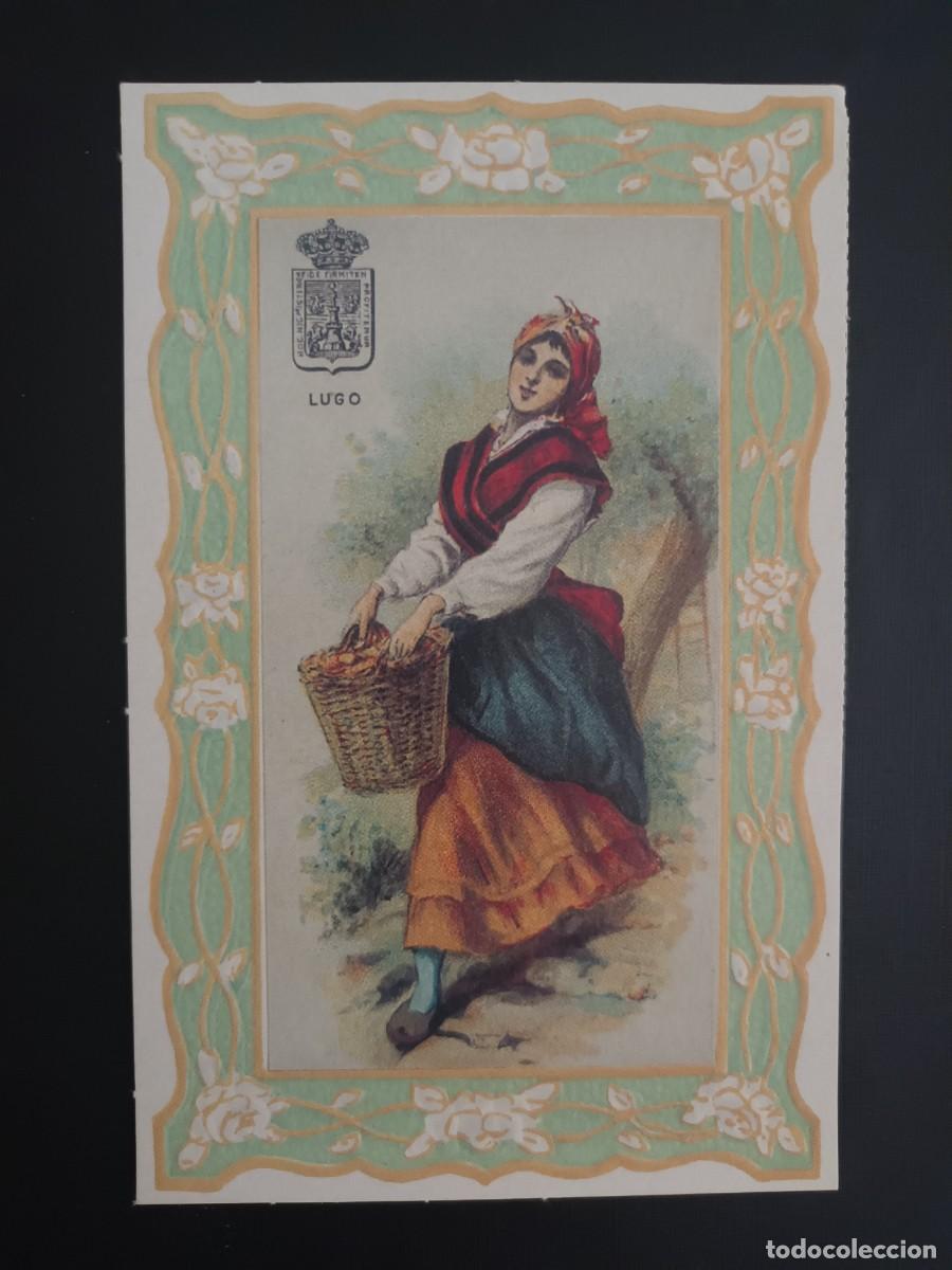 Cartoline: LUGO. MUJER CON TRAJE TIPICO - REPRODUCCION DIARIO DE PONTEVEDRA Y FUNDACION CAIXA GALICIA