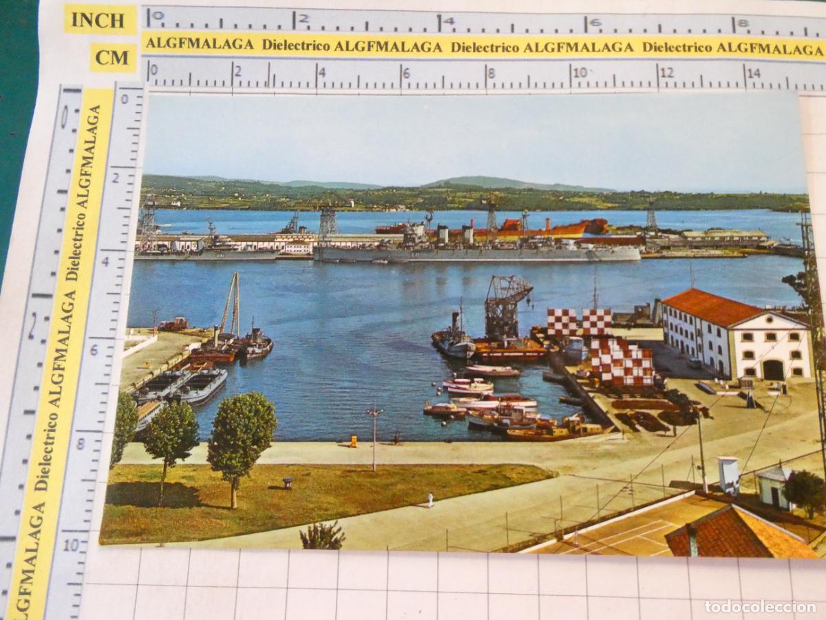 Postales: POSTAL DE LA CORU&Ntilde;A. A&Ntilde;O 1966. EL FERROL. ARSENAL D&Aacute;RSENA BUQUE MILITAR CRUCERO C21 CANARIAS. 782