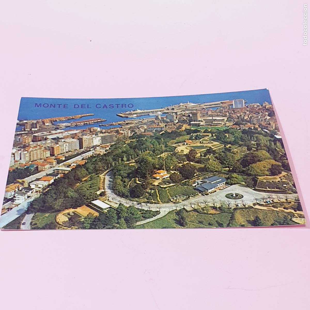 Postales: POSTAL-VIGO-PONTEVEDRA-MONTE DEL CASTRO-1968-VISTA A&Eacute;REA-VER FOTOGRAF&Iacute;AS-COLECCIONISTAS.