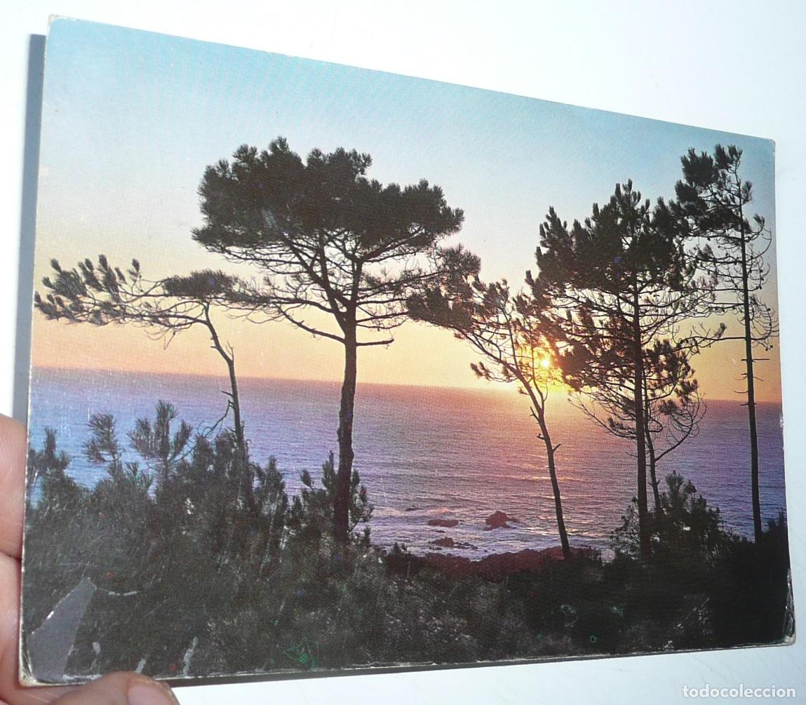 Postales: Postal La Guardia Pontevedra N&ordm; 5 Puesta de Sol. Circulada a&ntilde;os 60.
