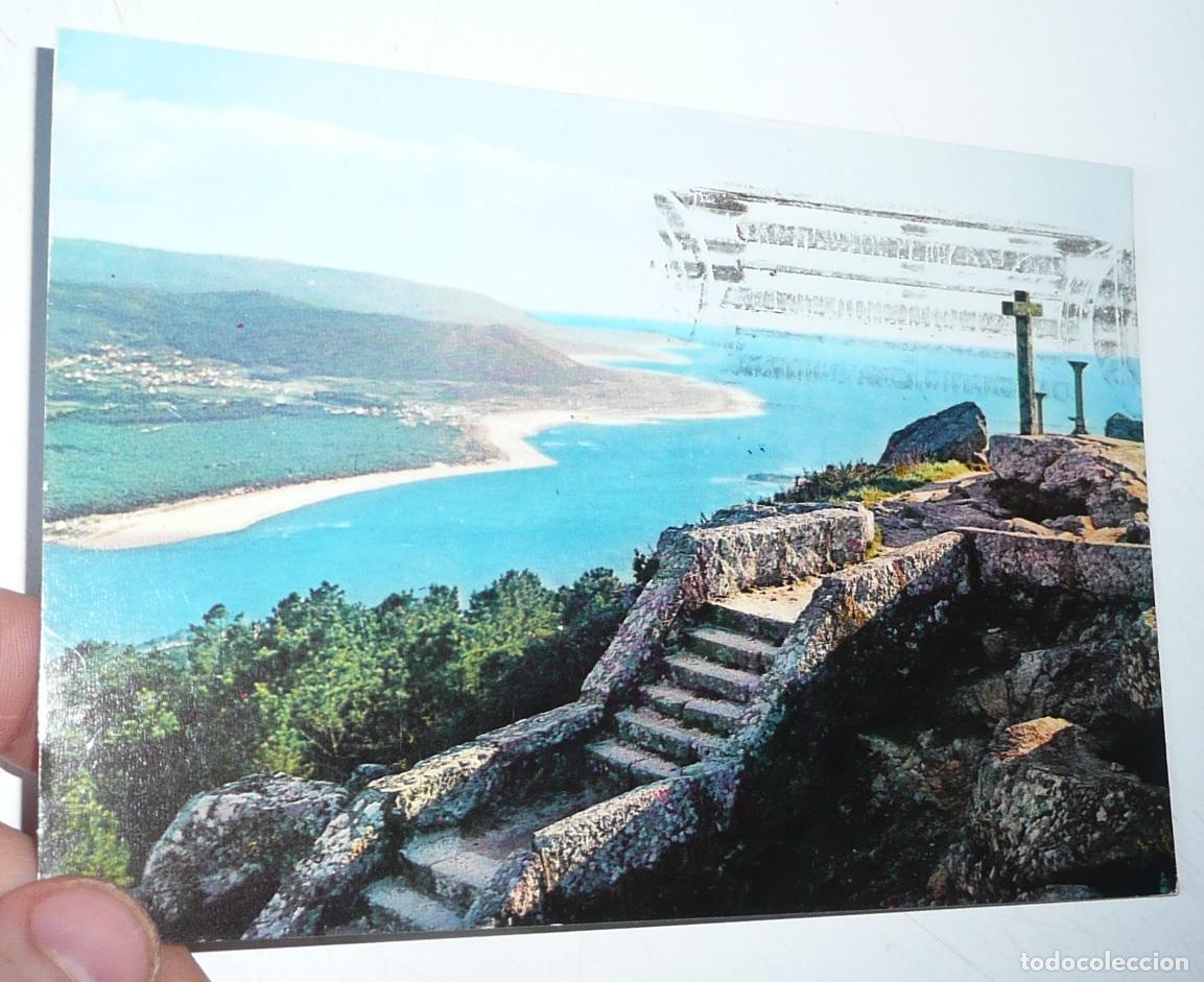 Postales: Postal La Guardia Pontevedra N&ordm; 3073-B Monte de Santa Tecla, desembocadura del Mi&ntilde;o y costa Portugal